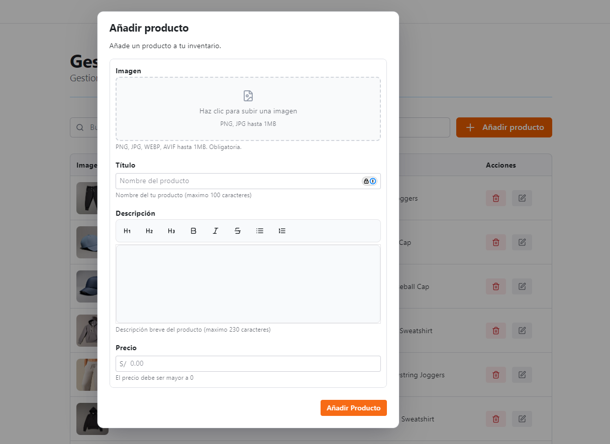 Catálogo de Productos